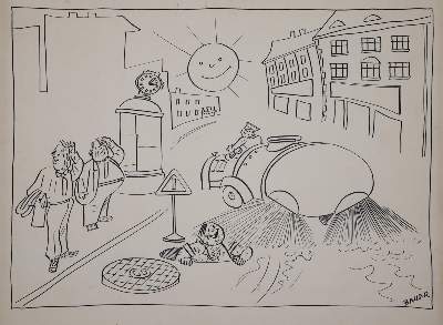 Bild Nr.7: 143-4003 Karikaturen.: (Künstlergraphik, Karikatur)