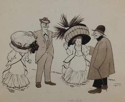 Bild Nr.7: 143-4007 Kirchner, Eugen: (Künstlergraphik, Karikatur)