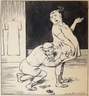 Bild Nr.2: 143-4013 Oberländer, Adolf: (Künstlergraphik, Karikatur)