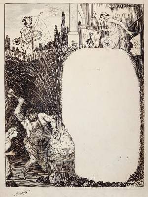 Bild Nr.3: 143-4015 Oberländer, Adolf: (Künstlergraphik, Karikatur)