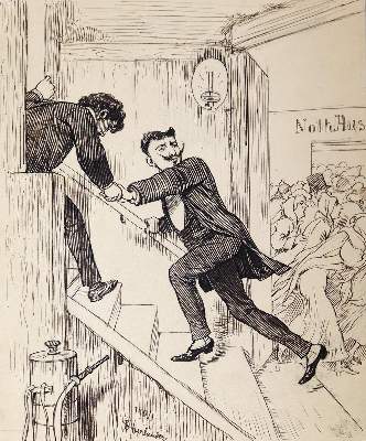 Bild Nr.5: 143-4019 Oberländer, Adolf: (Künstlergraphik, Karikatur)