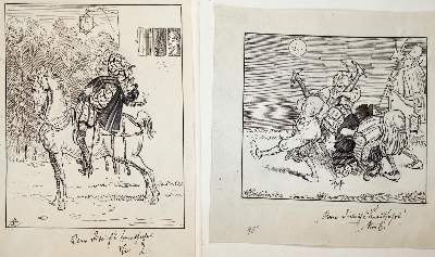 Bild Nr.3: 143-4020 Oberländer, Adolf: (Künstlergraphik, Karikatur)