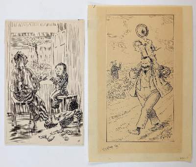 Bild Nr.3: 143-4023 Oberländer, Adolf: (Künstlergraphik, Karikatur)