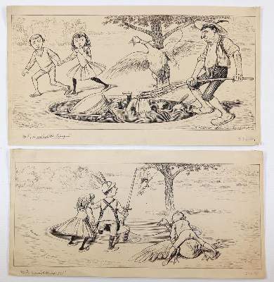 Bild Nr.4: 143-4023 Oberländer, Adolf: (Künstlergraphik, Karikatur)