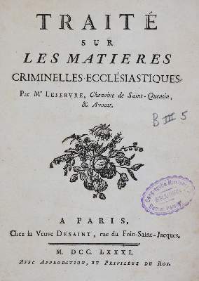 Bild Nr.1: 143-411 Lefebure,(P.Q.).: (Juridica und Kriminologie)