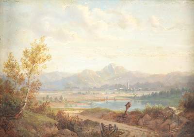 Bild Nr.1: 143-4135 Landschaft.: (Künstlergraphik)