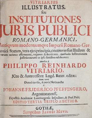 Bild Nr.1: 143-430 Vitriarius,P.R.: (Juridica und Kriminologie)