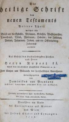 Bild Nr.3: 143-52 Brentano,D.v. (Hrsg.): (Bibeln)