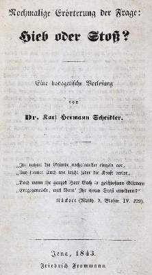 Bild Nr.1: 143-537 Scheidler,K.H.: (Studentika und Hochschulen, Duell)