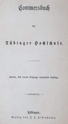 Bild Nr.1: 143-539 Commersbuch: (Studentika und Hochschulen, Tübingen)