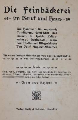 Bild Nr.1: 143-559 Angerer,J.: (Küche und Haushalt, Bäckerei und Konditorei)