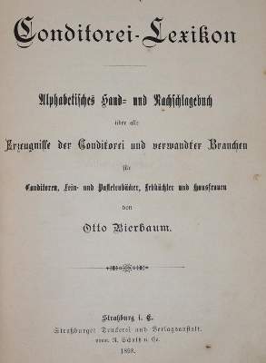 Bild Nr.1: 143-560 Bierbaum,O.: (Küche und Haushalt, Bäckerei und Konditorei)