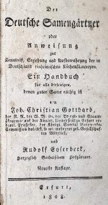 Bild Nr.1: 143-577 Gotthard,J.C. u. R.Eyserbeck.: (Küche und Haushalt, Garten)