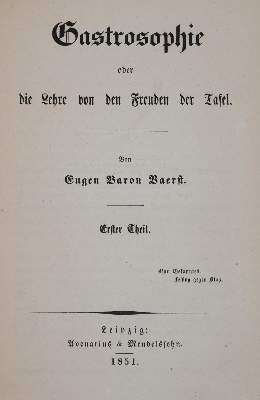 Bild Nr.1: 143-587 Vaerst,E.: (Küche und Haushalt, Gastrosophie)
