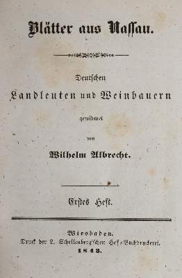 Bild Nr.1: 143-600 Albrecht,W.: (Küche und Haushalt, Getränke, Wein)