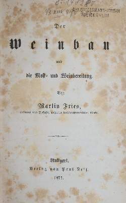 Bild Nr.1: 143-629 Fries,M.: (Küche und Haushalt, Getränke, Wein)
