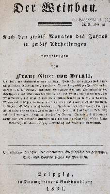 Bild Nr.1: 143-635 Heintl,F.v.: (Küche und Haushalt, Getränke, Wein)
