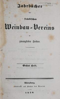 Bild Nr.1: 143-637 Jahrbücher: (Küche und Haushalt, Getränke, Wein)