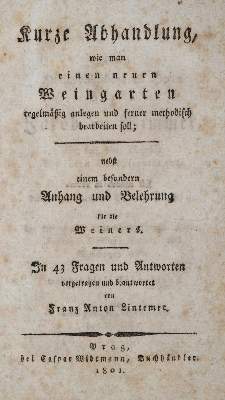 Bild Nr.1: 143-642 Lintemer,F.A.: (Küche und Haushalt, Getränke, Wein)