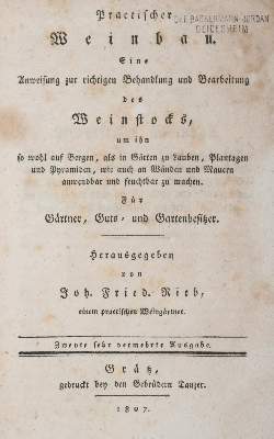 Bild Nr.1: 143-654 Rieb,J.F. (Hrsg.).: (Küche und Haushalt, Getränke, Wein)