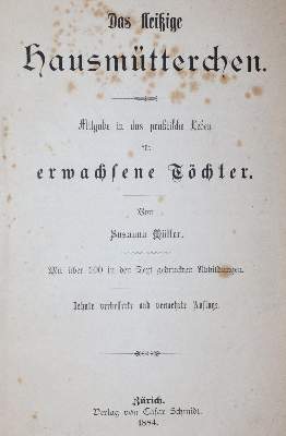 Bild Nr.1: 143-672 Hausväterliteratur.: (Küche und Haushalt, Haushalt)