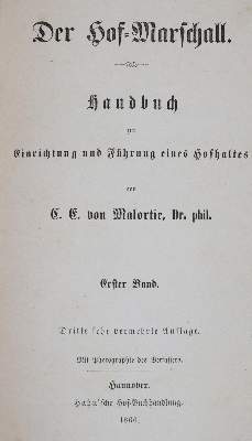 Bild Nr.1: 143-678 Malortie,C.E.v.: (Küche und Haushalt, Haushalt)