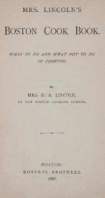 Bild Nr.1: 143-687 Lincoln,D.A.: (Küche und Haushalt, Kochbücher, Amerika)
