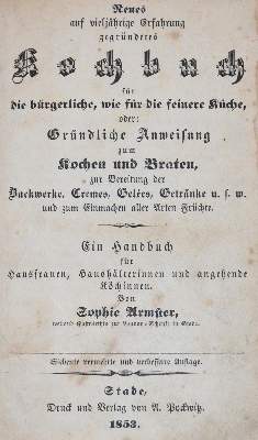 Bild Nr.1: 143-692 Armster,S.: (Küche und Haushalt, Kochbücher)