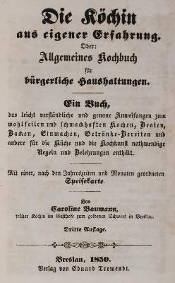 Bild Nr.1: 143-704 Baumann,C.: (Küche und Haushalt, Kochbücher)