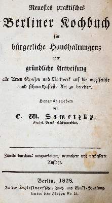 Bild Nr.1: 143-710 Sametzky,C.W.: (Küche und Haushalt, Kochbücher, Berlin)