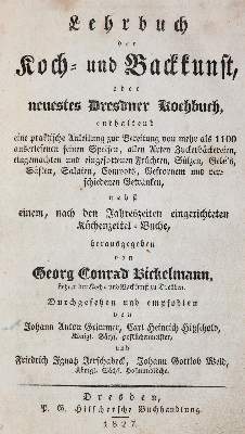 Bild Nr.1: 143-714 Bickelmann,G.C.: (Küche und Haushalt, Kochbücher)