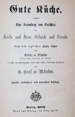 Bild Nr.1: 143-719 (Bürger,A.C.).: (Küche und Haushalt, Kochbücher)