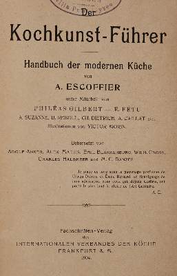 Bild Nr.1: 143-744 Escoffier,A.: (Küche und Haushalt, Kochbücher)