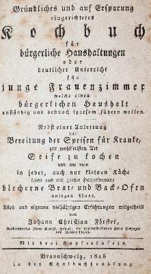 Bild Nr.1: 143-753 Förster,J.C.: (Küche und Haushalt, Kochbücher)