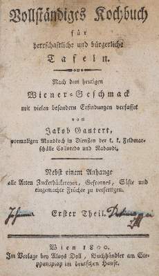 Bild Nr.1: 143-763 Gantert,J.: (Küche und Haushalt, Kochbücher)