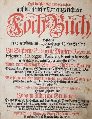 Bild Nr.1: 143-777 Grunauer,J.A.: (Küche und Haushalt, Kochbücher)