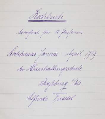 Bild Nr.1: 143-788 Strassburg.: (Küche und Haushalt, Kochbücher, Handschriften)