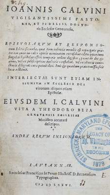Bild Nr.1: 143-81 Calvin,J.: (Alte Drucke, Handschriften und Theologie)