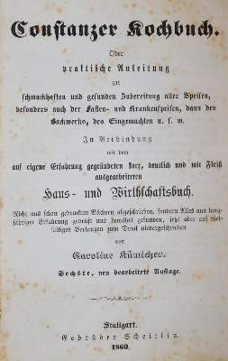 Bild Nr.1: 143-815 Kümicher,C.: (Küche und Haushalt, Kochbücher, Konstanz)
