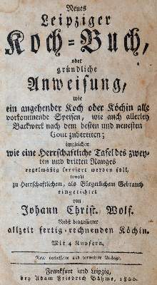 Bild Nr.1: 143-829 Wolf,J.C.: (Küche und Haushalt, Kochbücher, Leipzig)