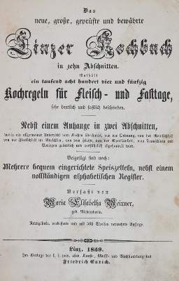Bild Nr.1: 143-833 Meixner,M.E.: (Küche und Haushalt, Kochbücher, Linz)