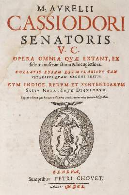 Bild Nr.1: 143-84 Cassiodorus,M.A.: (Alte Drucke, Handschriften und Theologie)