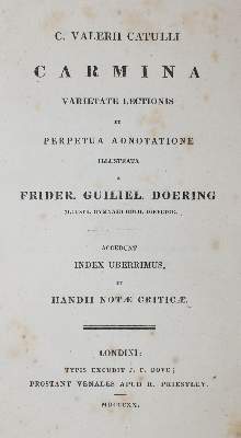 Bild Nr.1: 143-85 Catullus,C.V..: (Alte Drucke, Handschriften und Theologie)