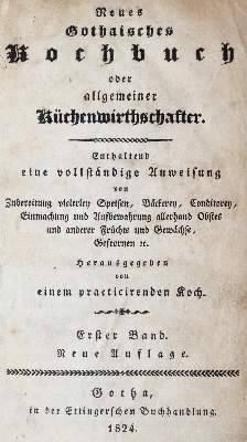 Bild Nr.1: 143-855 Neues Gothaisches Kochbuch: (Küche und Haushalt, Kochbücher)