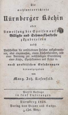 Bild Nr.1: 143-863 Rosenfeld,M.J.: (Küche und Haushalt, Kochbücher, Nürnberg)