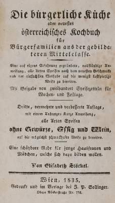 Bild Nr.1: 143-866 Stöckel,E.: (Küche und Haushalt, Kochbücher, Österreich)