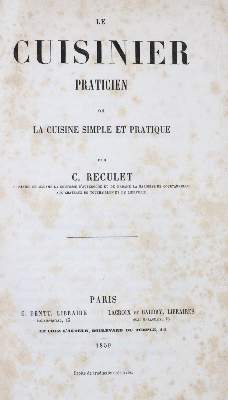 Bild Nr.1: 143-883 Reculet,C.: (Küche und Haushalt, Kochbücher)