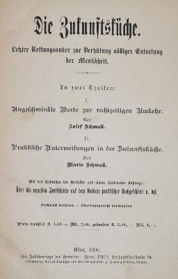 Bild Nr.1: 143-884 Schmall,J. u. M.: (Küche und Haushalt, Kochbücher, Reformküche)