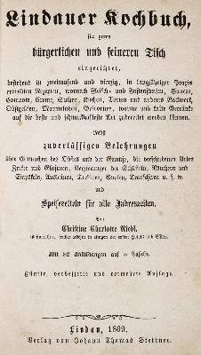 Bild Nr.1: 143-886 Riedl,C.C.: (Küche und Haushalt, Kochbücher)