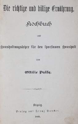 Bild Nr.1: 143-887 Ritter,F.: (Küche und Haushalt, Kochbücher)